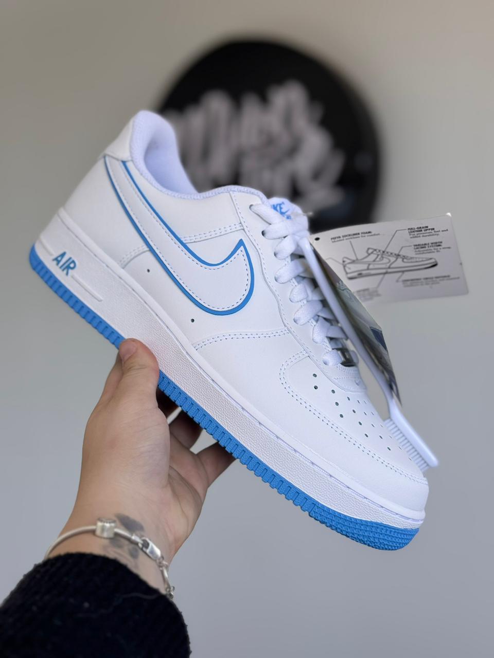 Nike Air Force 1 Low White University Blue (41, Pronta Entrega)