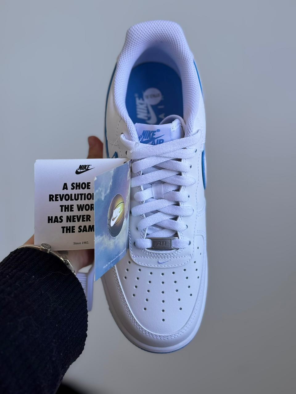 Nike Air Force 1 Low White University Blue (41, Pronta Entrega)