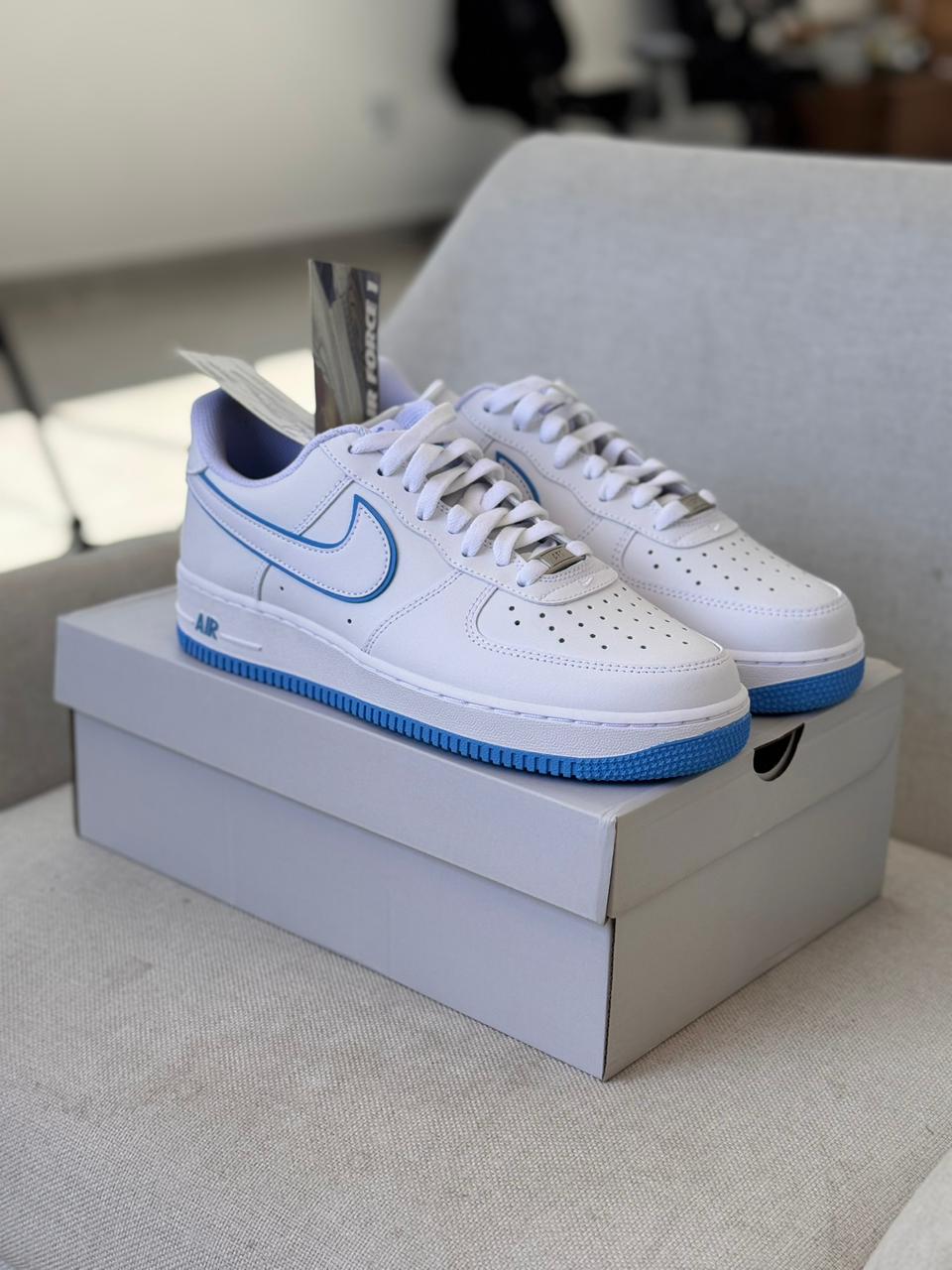 Nike Air Force 1 Low White University Blue (41, Pronta Entrega)