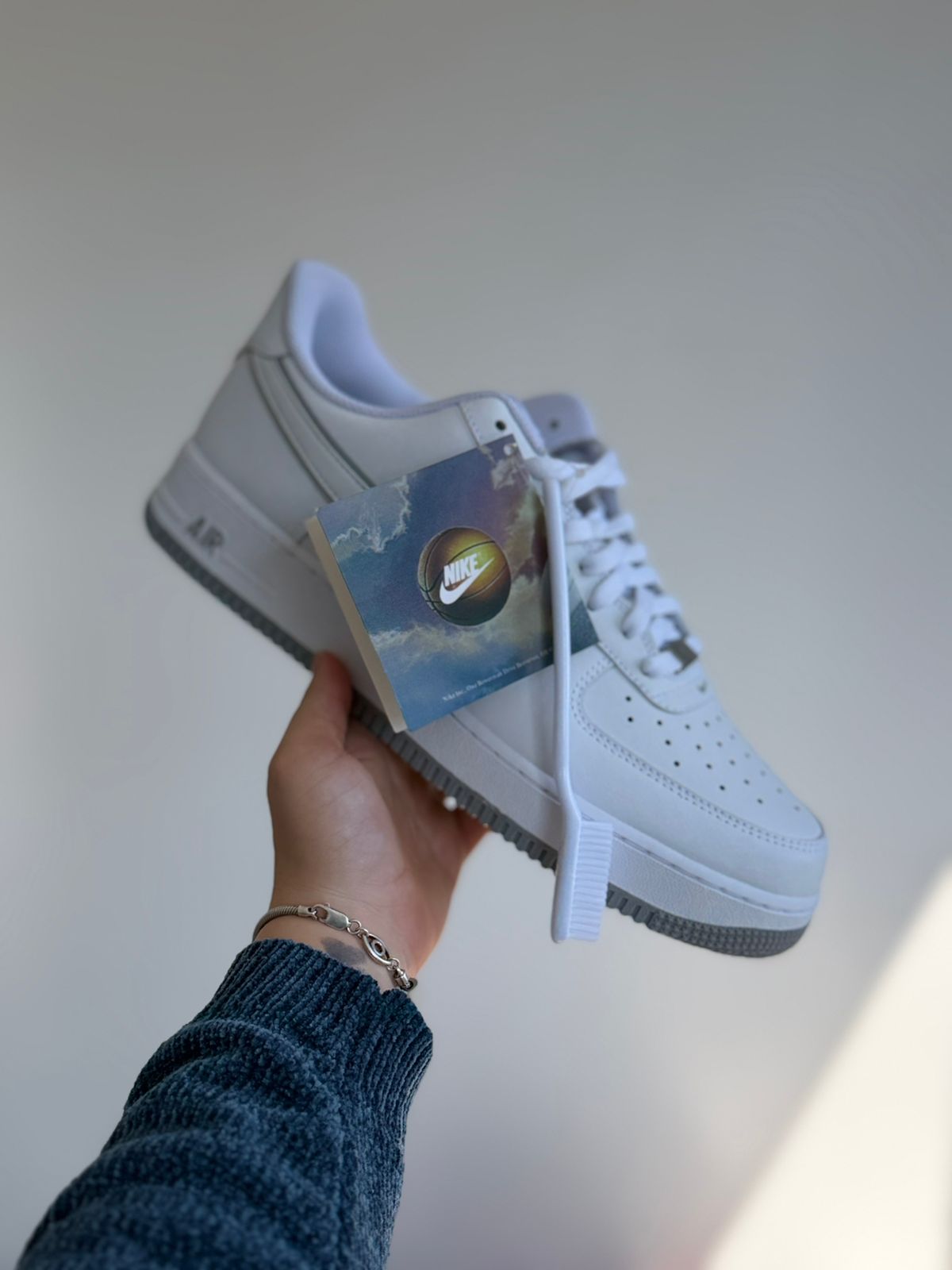 Nike Air Force 1 Low White Wolf Grey (44, Pronta Entrega)