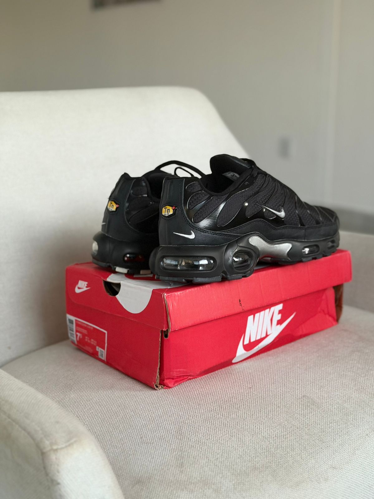 Air Max TN Plus Black Silver (42/43, Pronta Entrega)