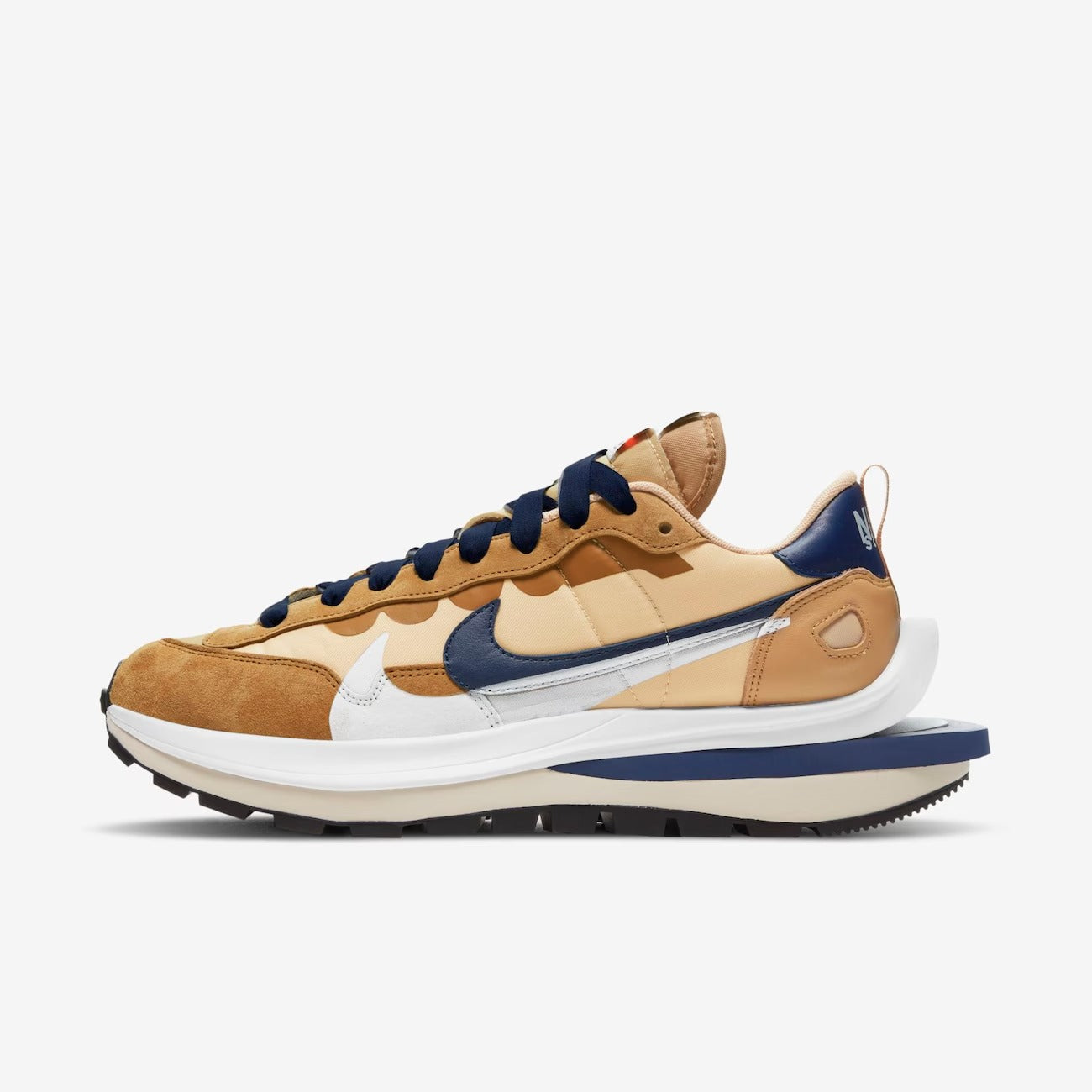 Nike x sacai VaporWaffle Sesame and Blue Void