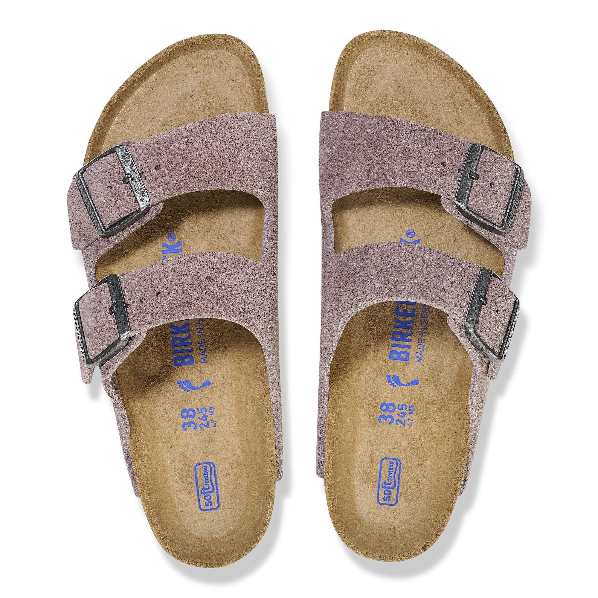 Birkenstock Arizona Suede Leather - Faded Purple