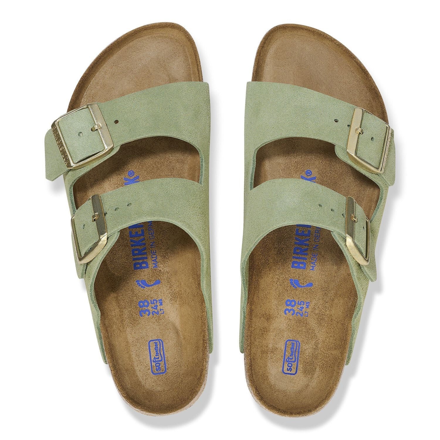 Birkenstock Arizona Suede Leather - Green Tea