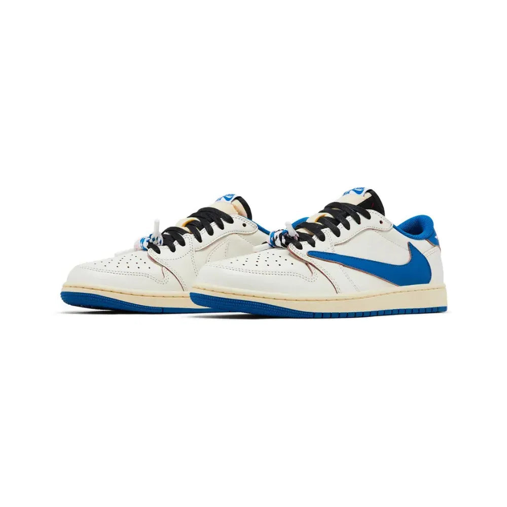 Fragment x Travis Scott x Air Jordan 1 Low OG SP "Sail Military Blue"
