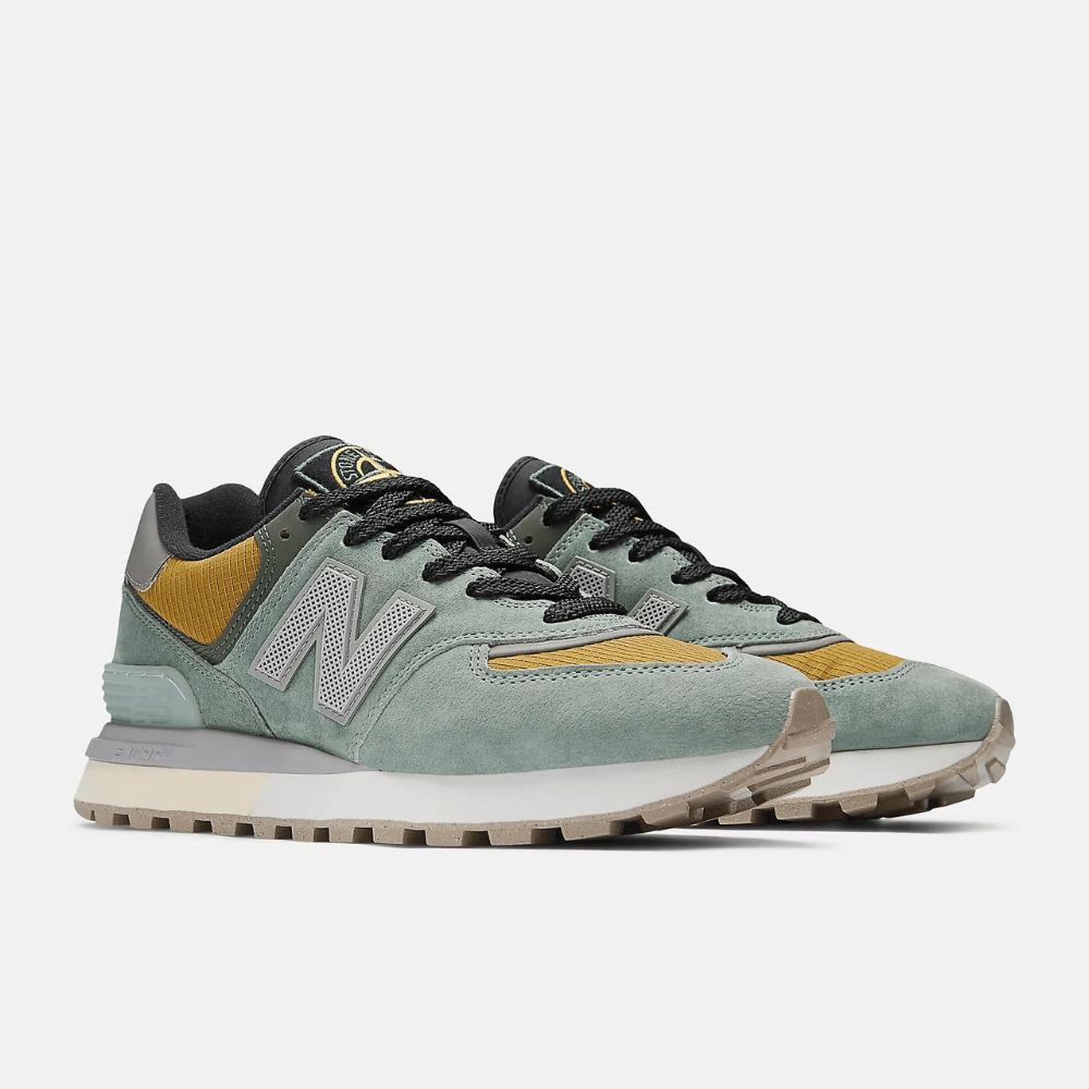 Stone Island x New Balance 574 Legacy Light Green Mustard Gold