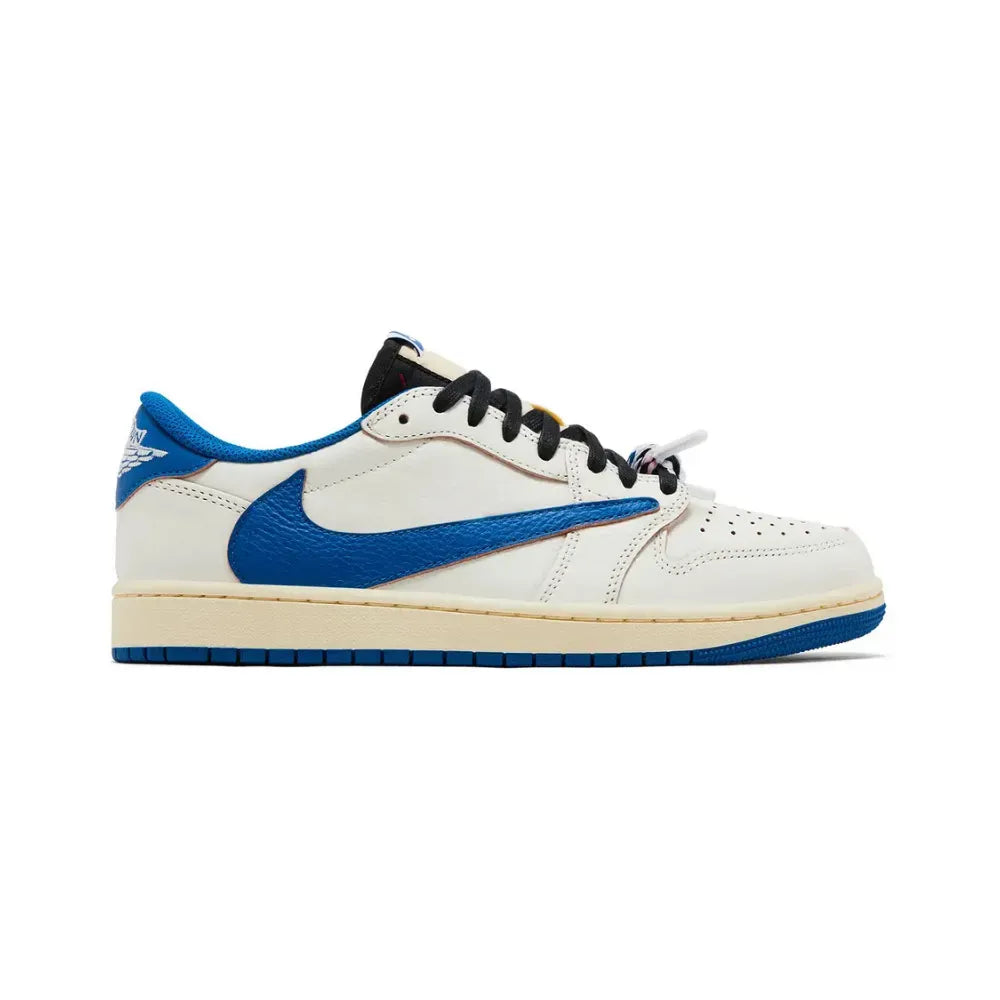 Fragment x Travis Scott x Air Jordan 1 Low OG SP "Sail Military Blue"