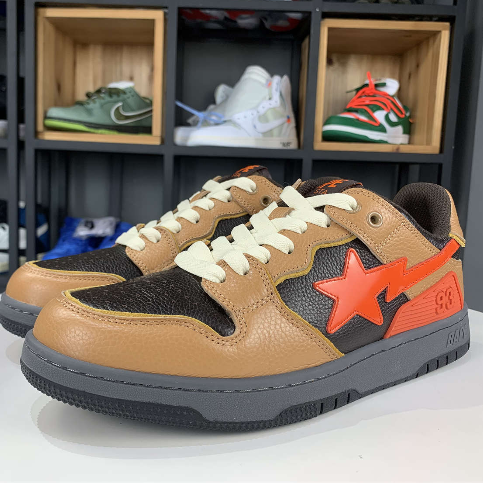 A Bathing Ape Bape SK8 Sta "Brown Orange"