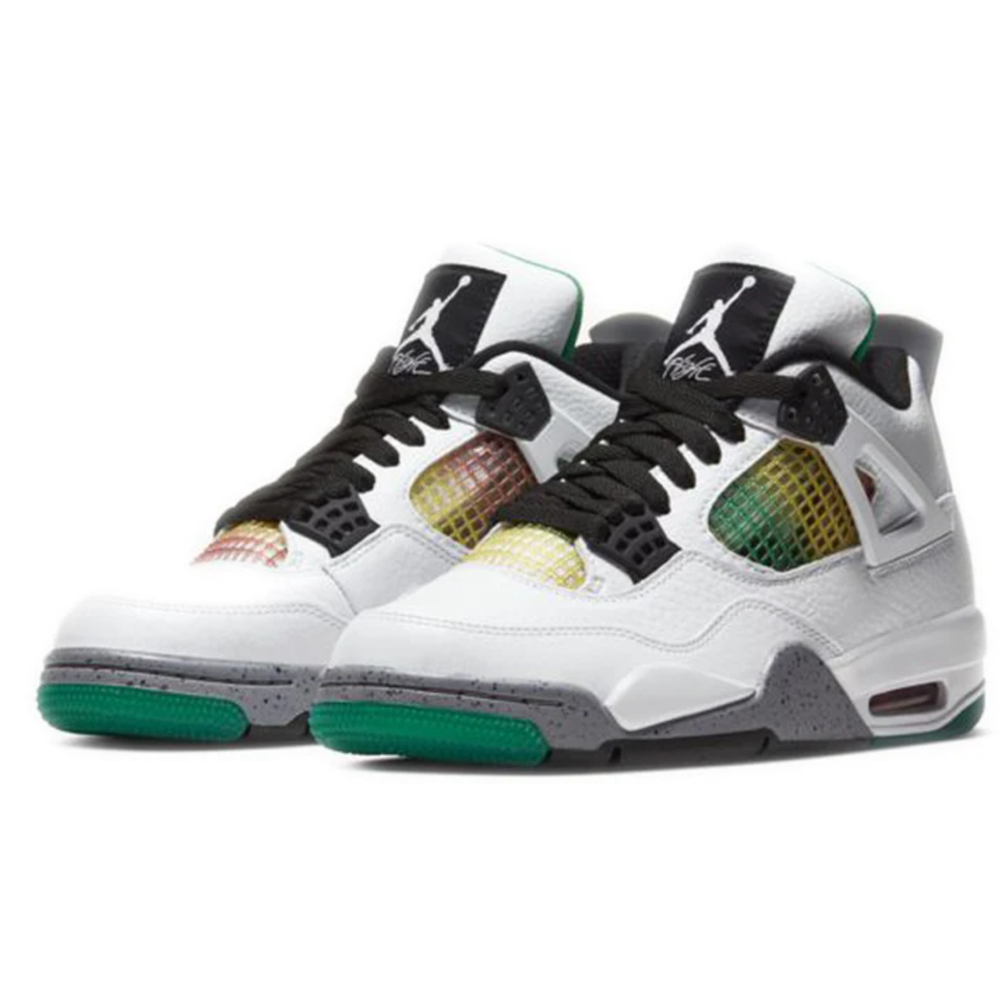 WMNS Nike Air Jordan 4 "Lucid Green Rasta"