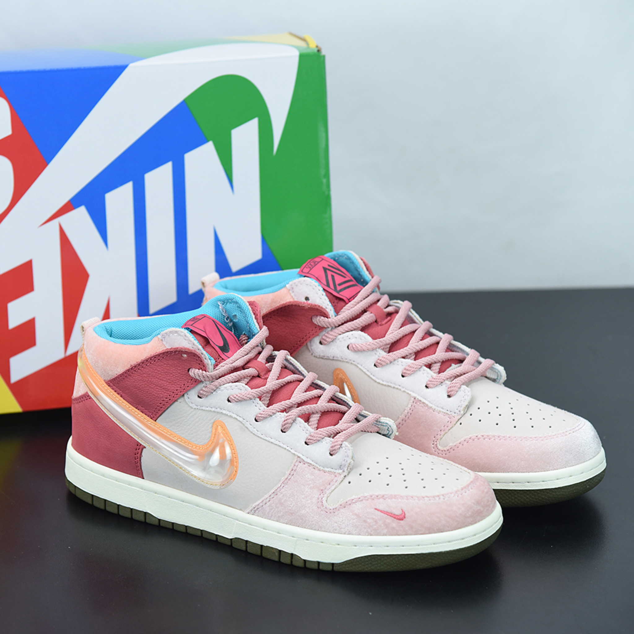 Social Status X Nike Dunk Mid "Strawberry Milk"