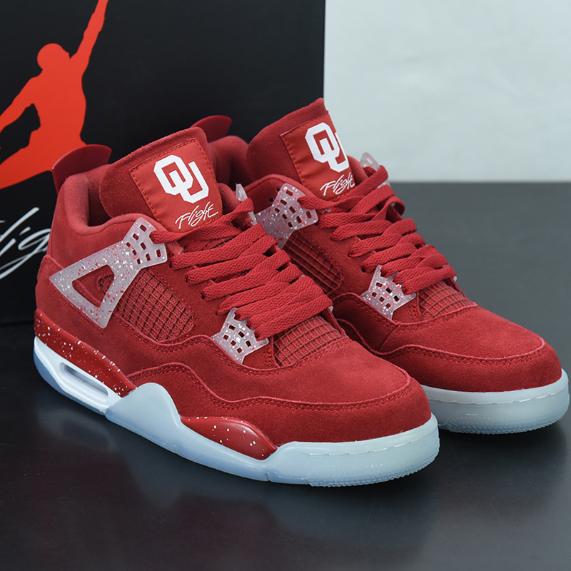 Air jordan retro 4 top rouge