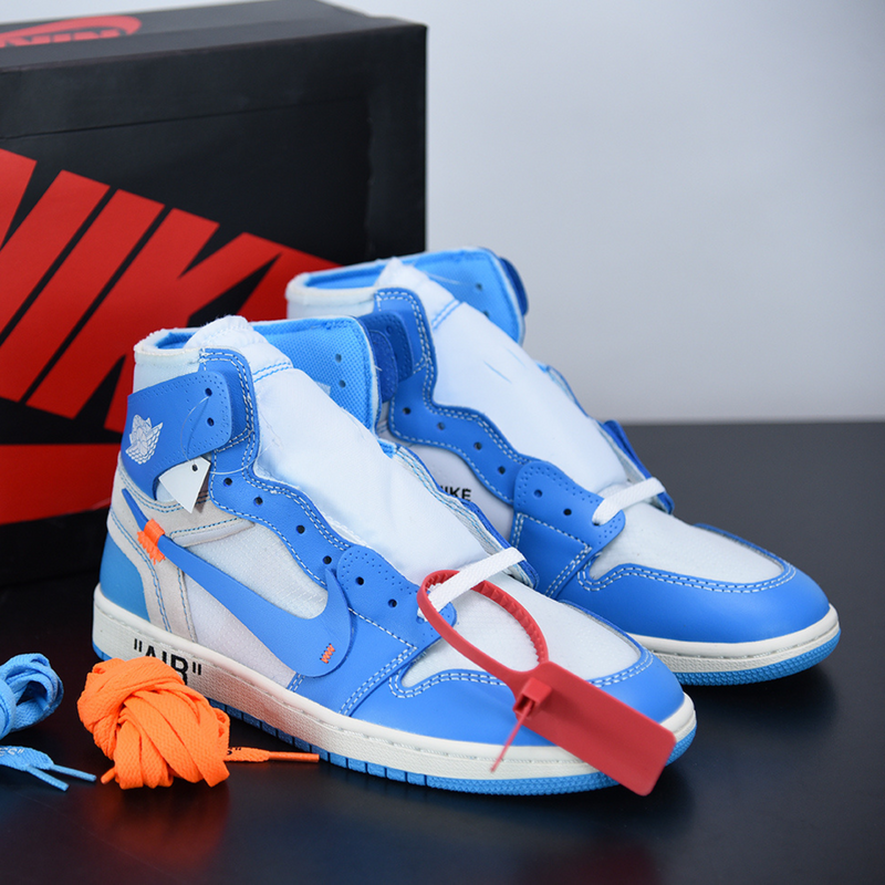 Nike off white air jordan 1 blue hotsell