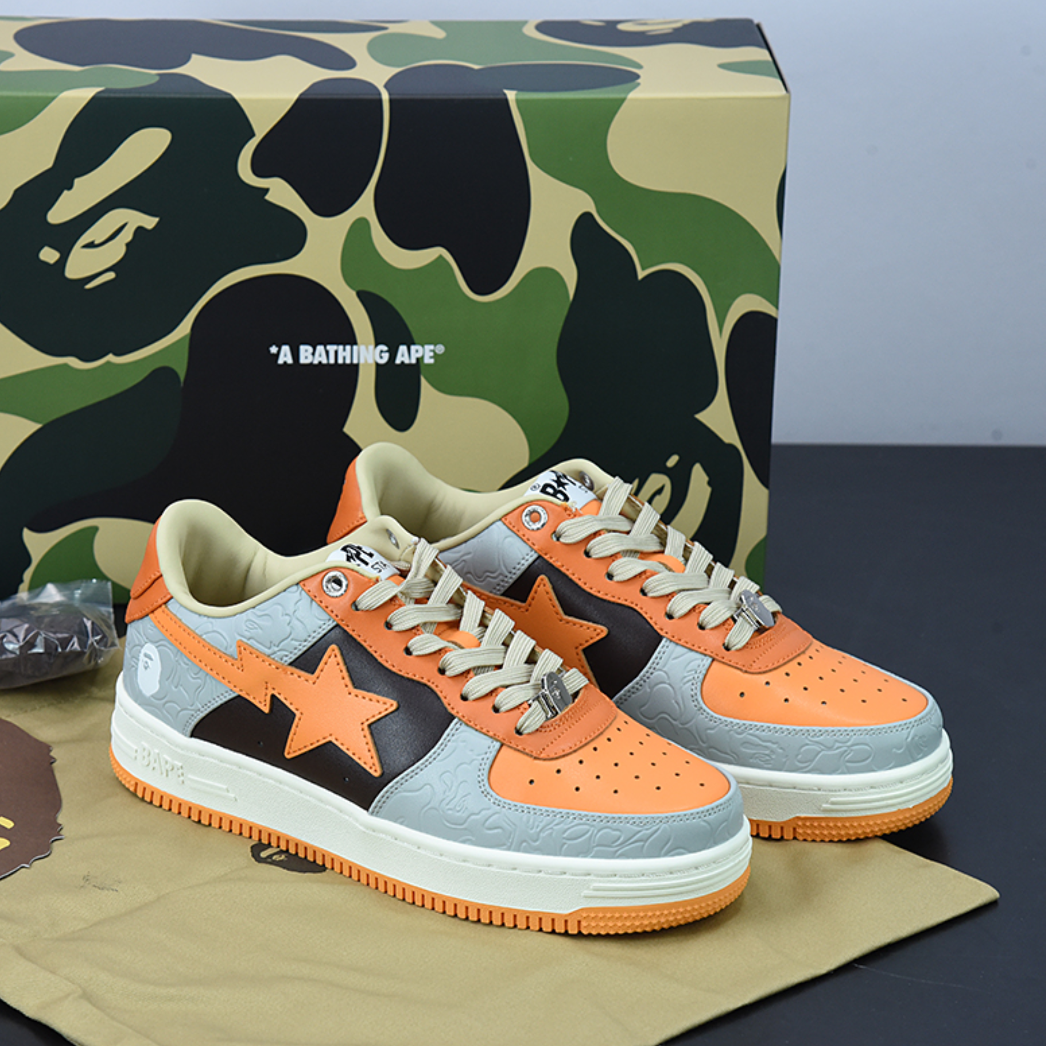 A Bathing Ape Bape Low "Orange"