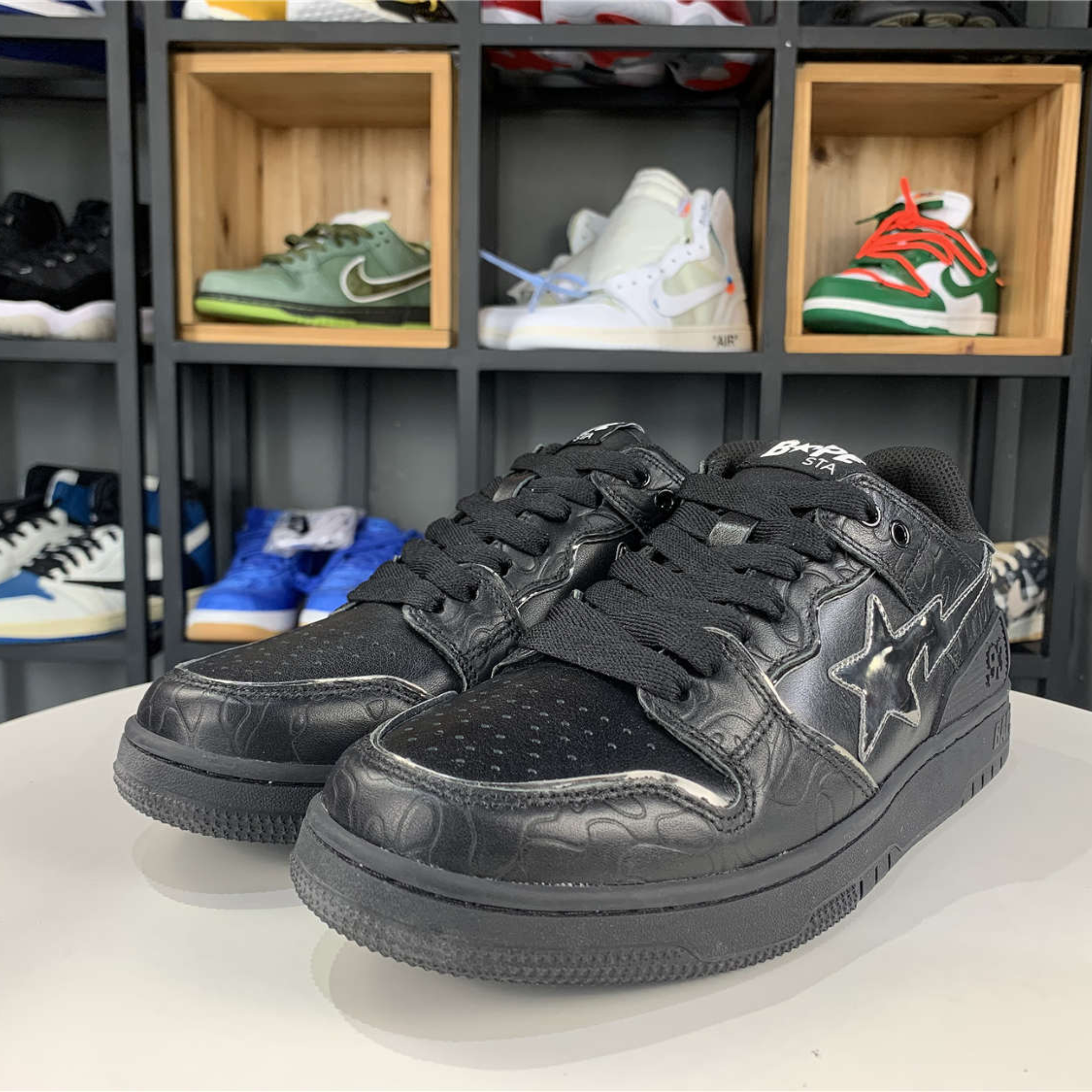 A Bathing Ape Bape SK8 Sta "Black Silver QC"