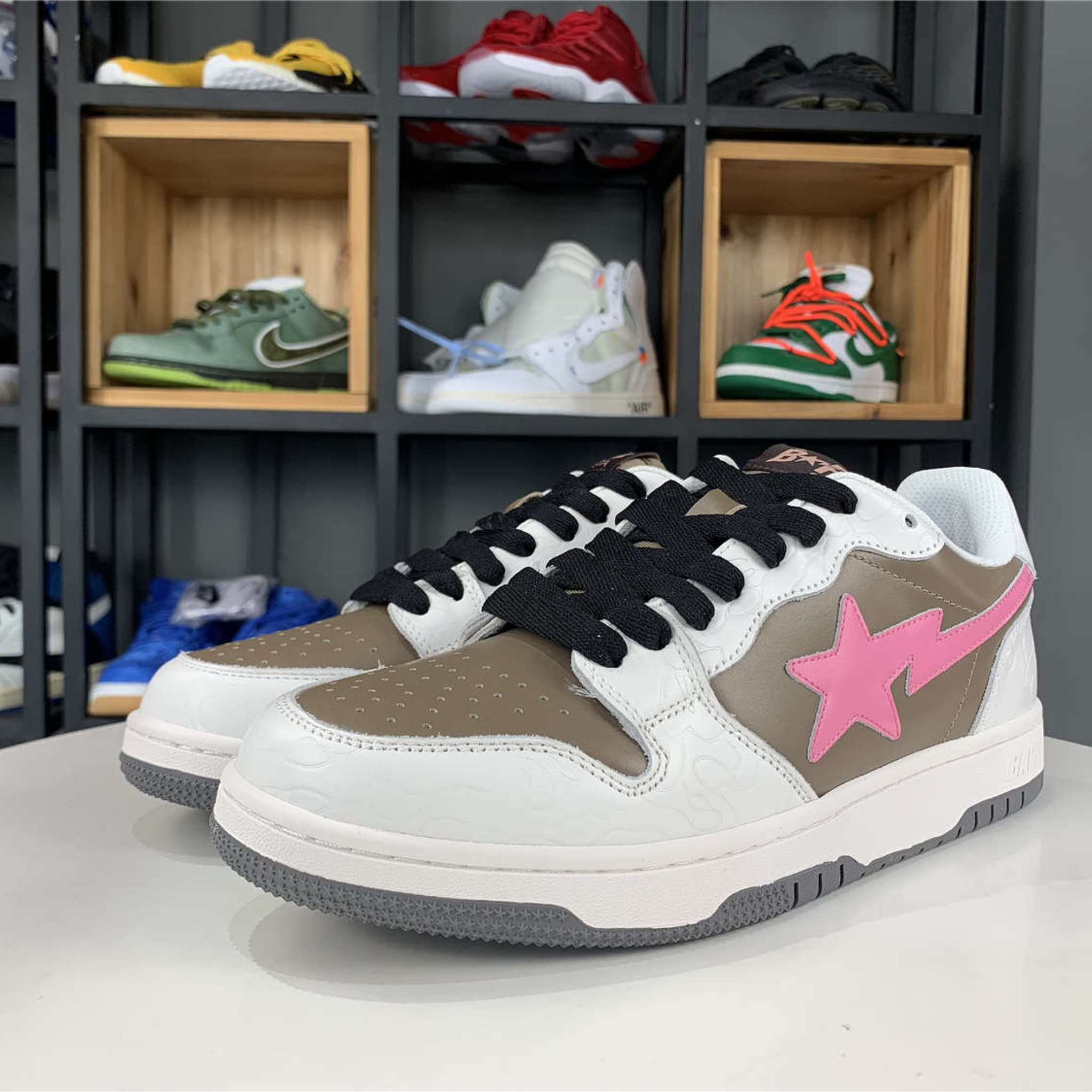 A Bathing Ape Bape Court Sta "Brown Pink"