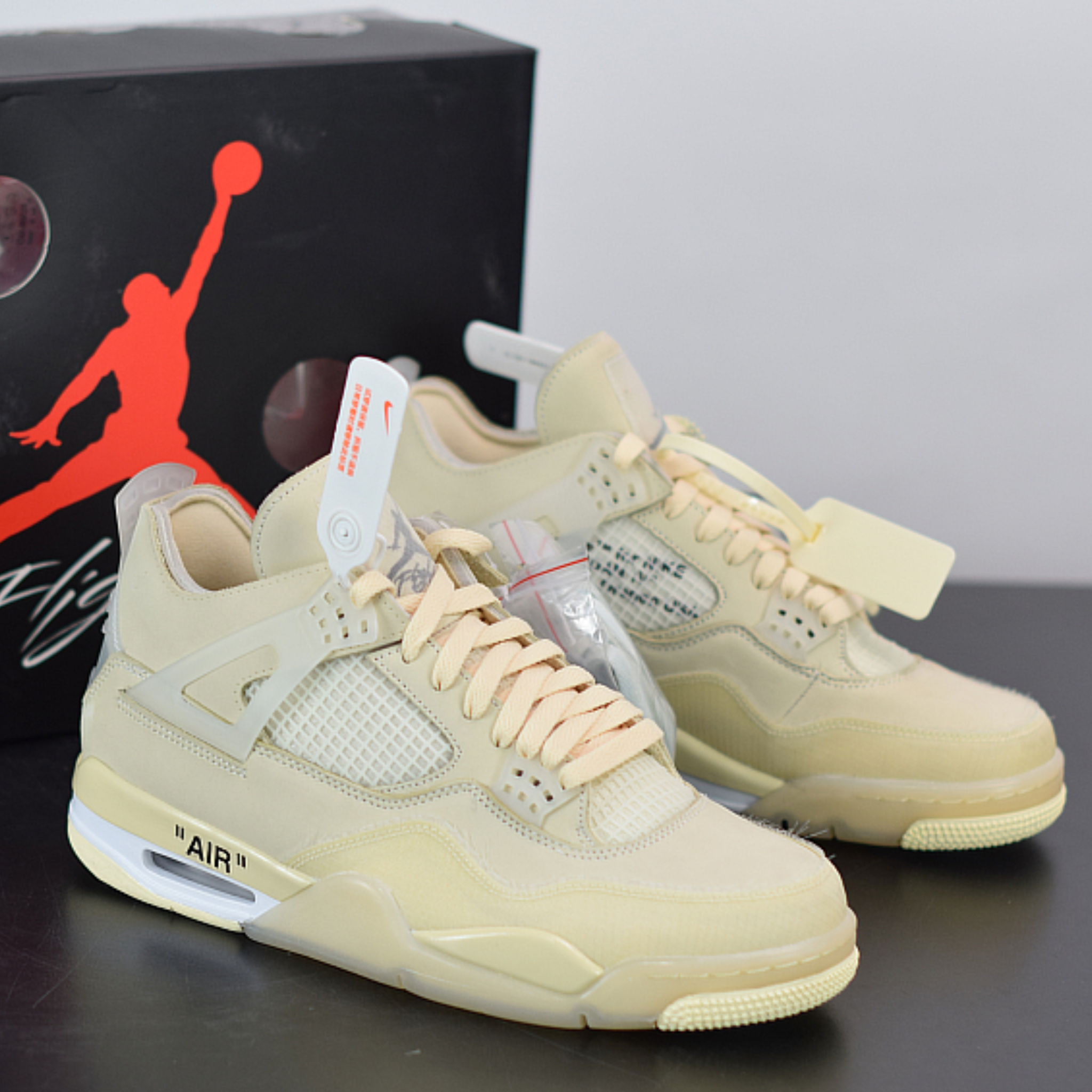 Off-White x Air Jordan 4 "Sail"