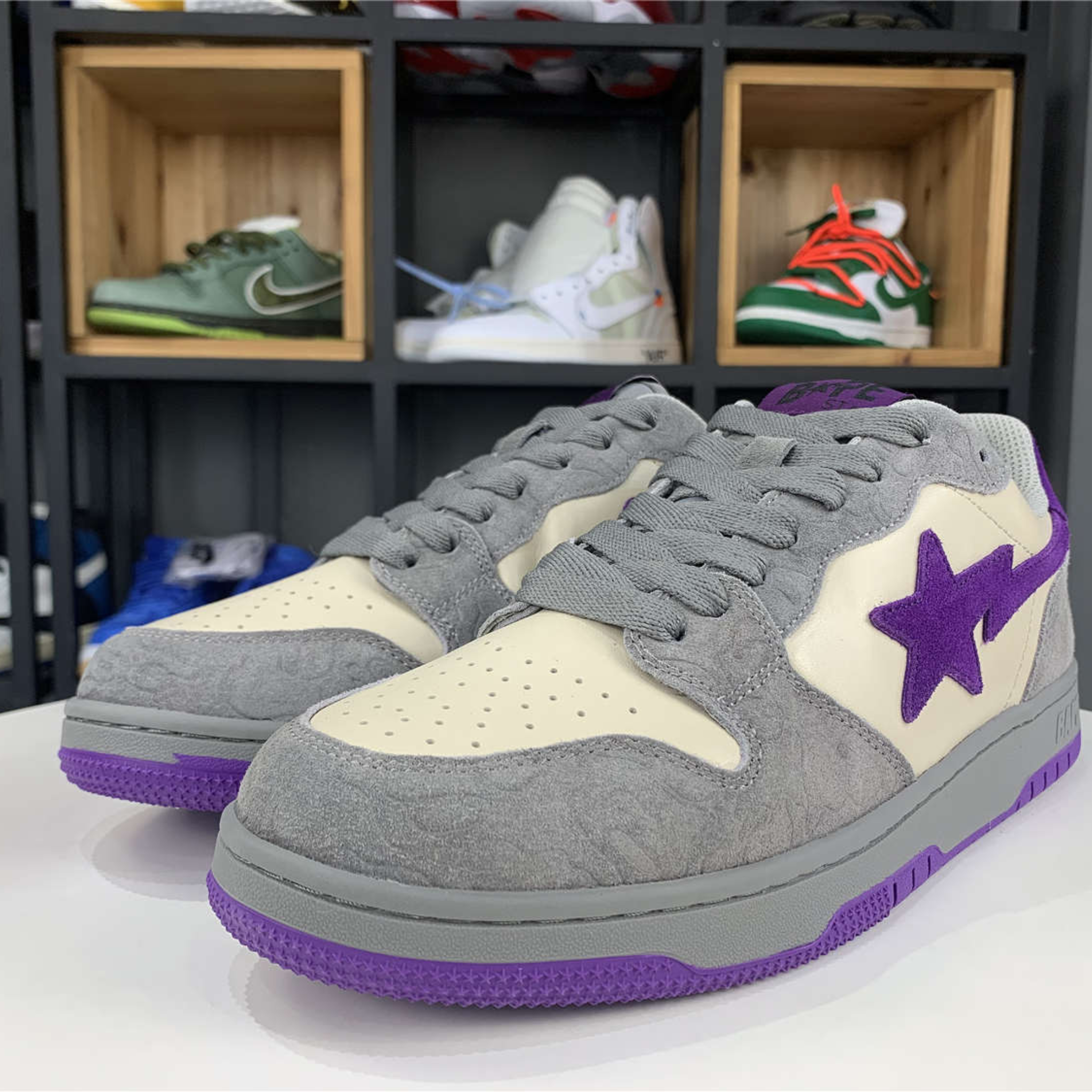 A Bathing Ape Court Sta "Mist Grey Royal Purple"