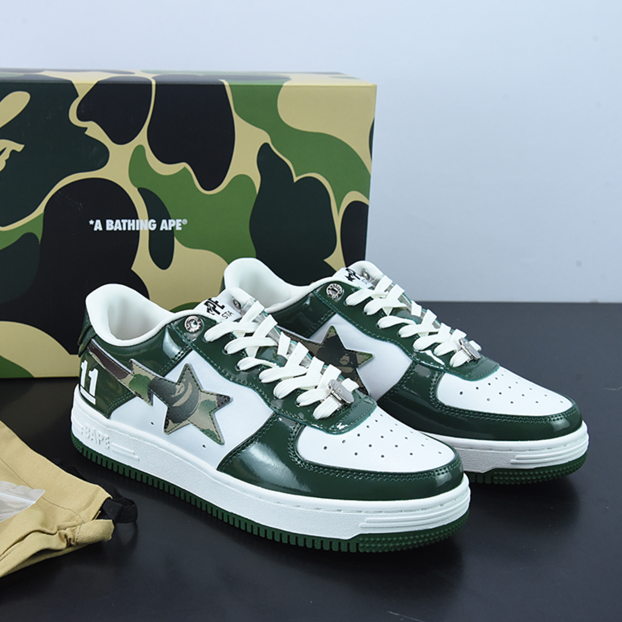 A Bathing Ape Bape "Green Whit"