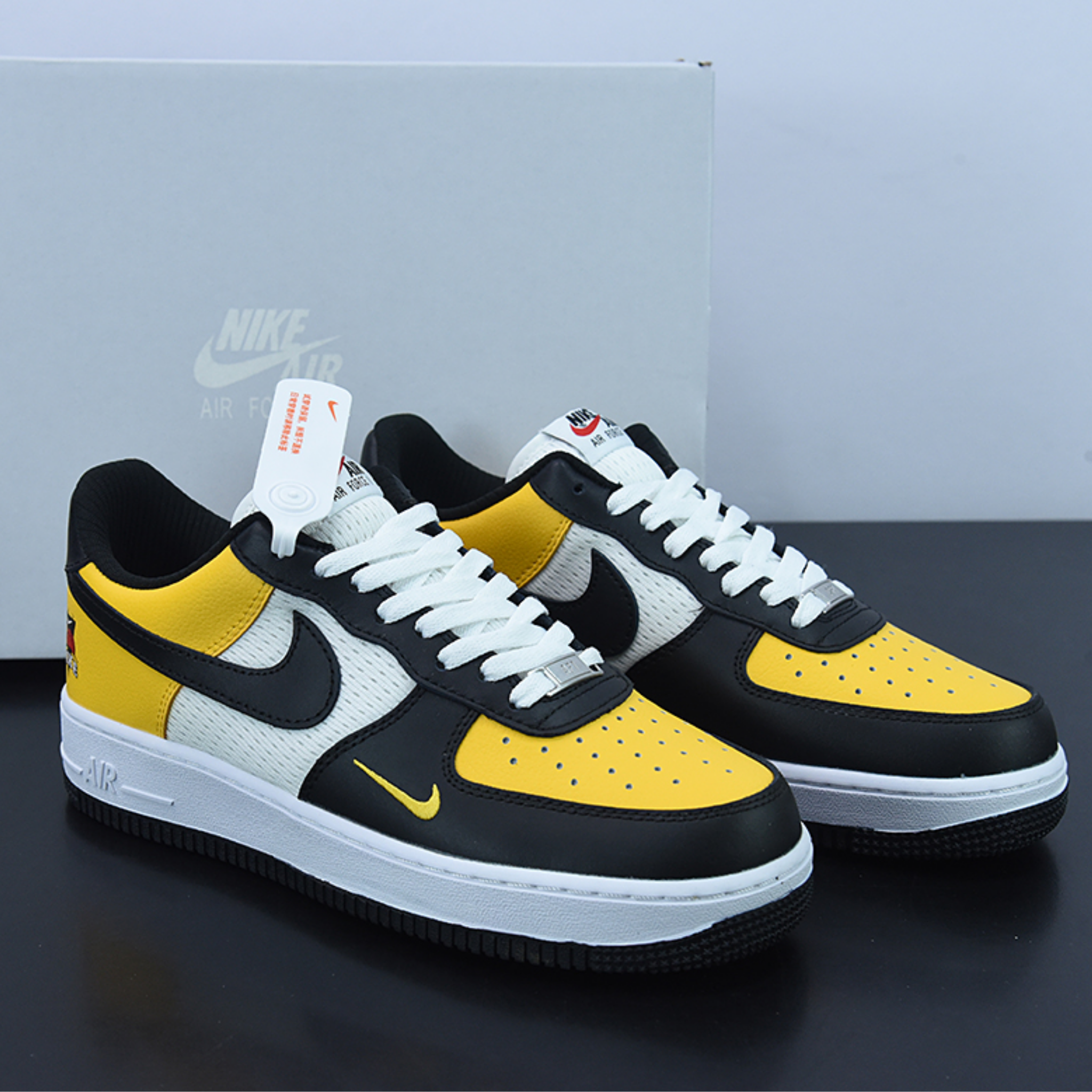 Nike Air Force 1 Low '07 LV8 "Black Gold Jersey Mesh"