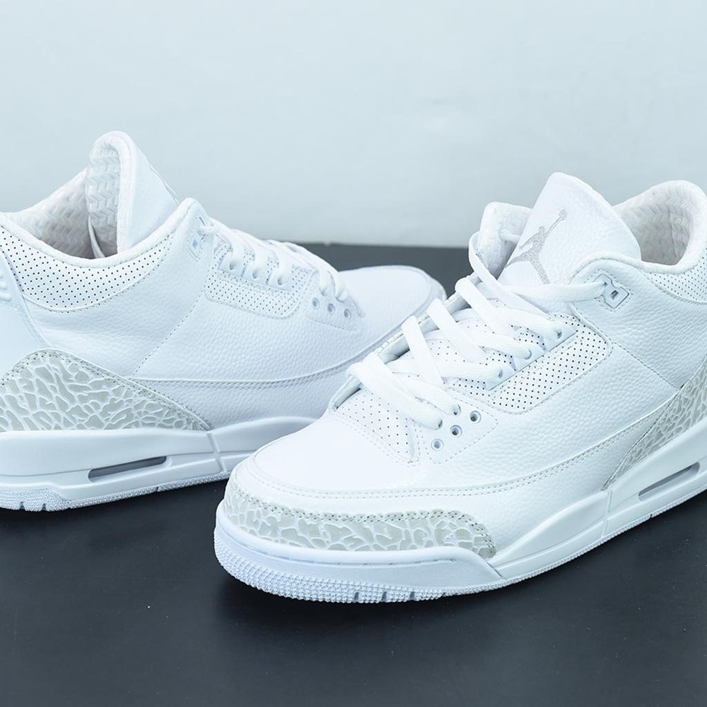 Jordan 3 sales retro pure white