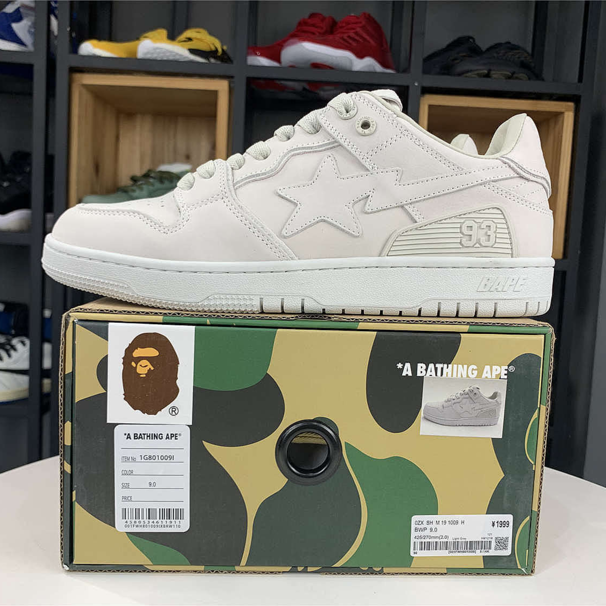 A Bathing Ape Bape SK8 Sta "Triple White"