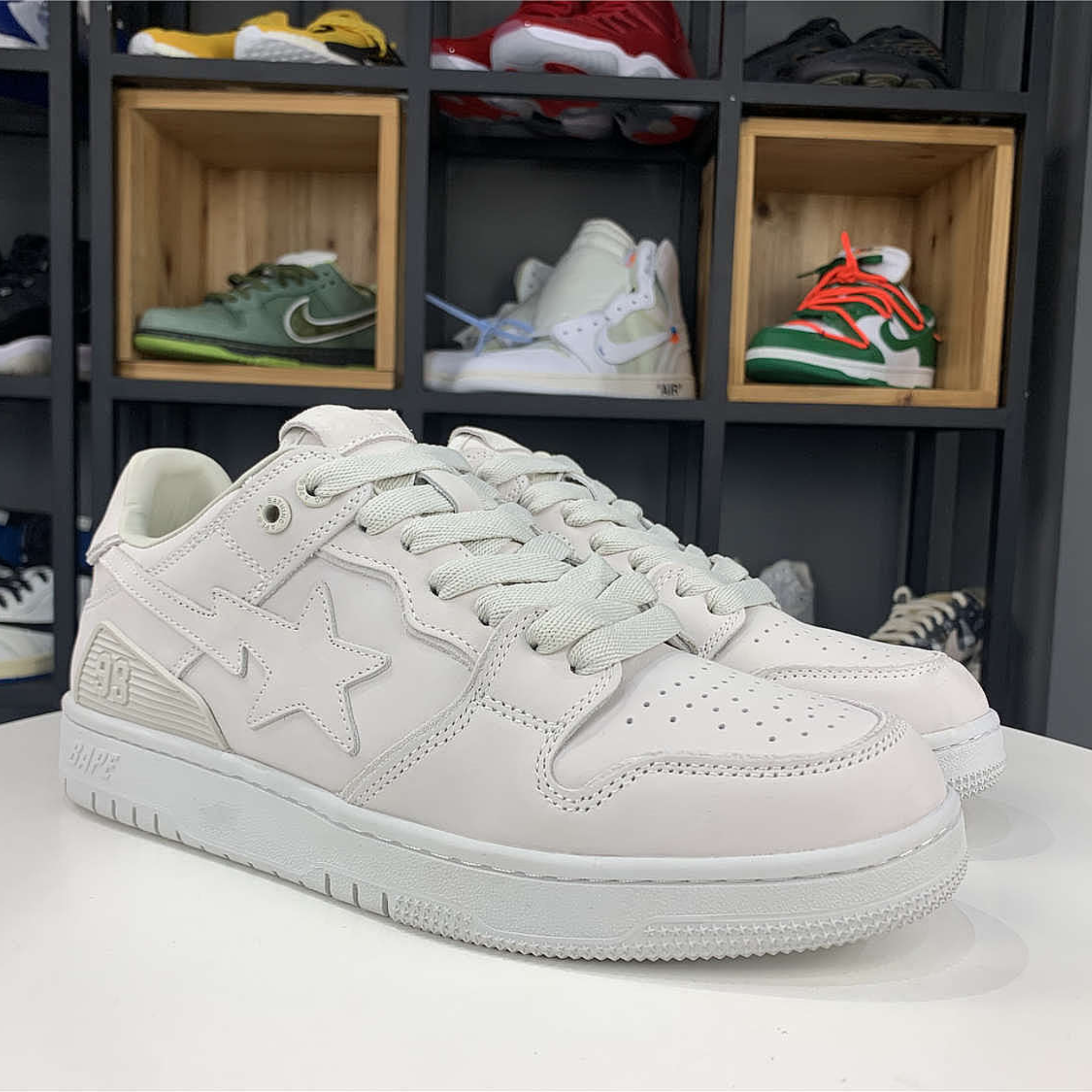 A Bathing Ape Bape SK8 Sta "Triple White"