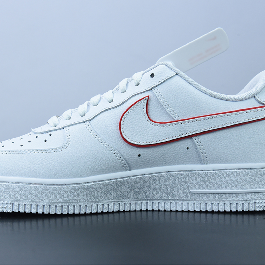 Nike red and white air store force 1