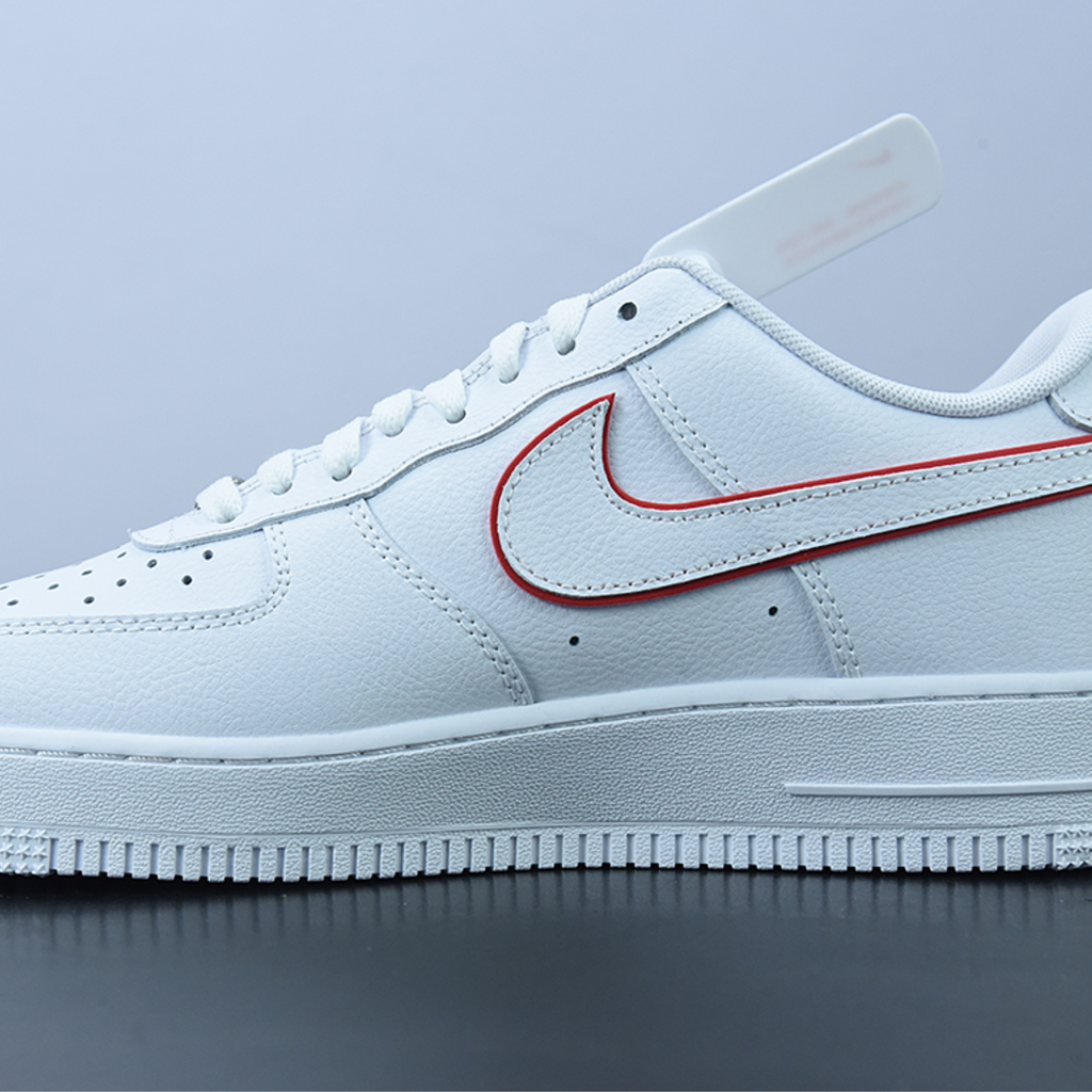 White air forces sales red nike sign