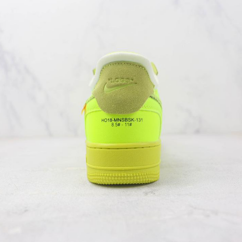 Nike off white air top force 1 black and volt