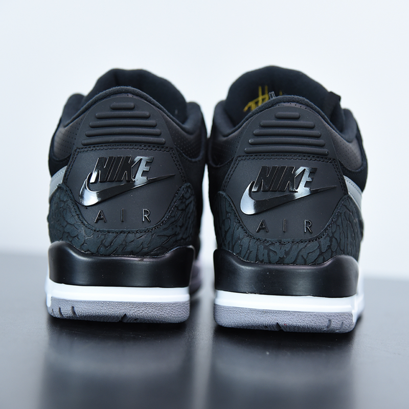 Jordan 3 hot sale black cement nike