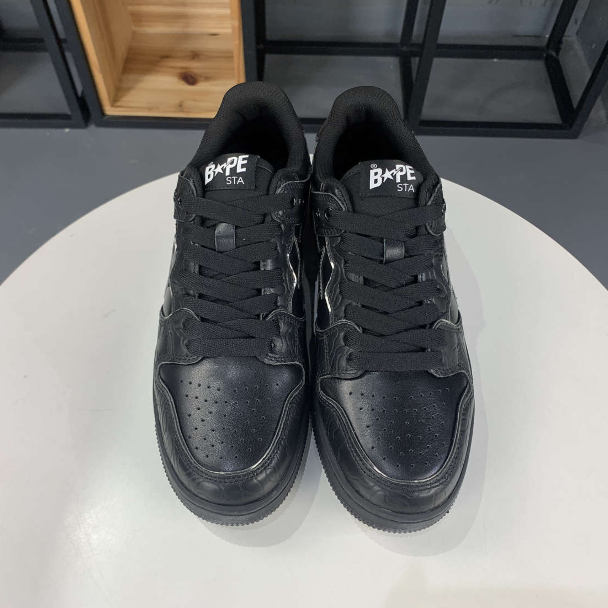 A Bathing Ape Bape SK8 Sta "Black Silver QC"