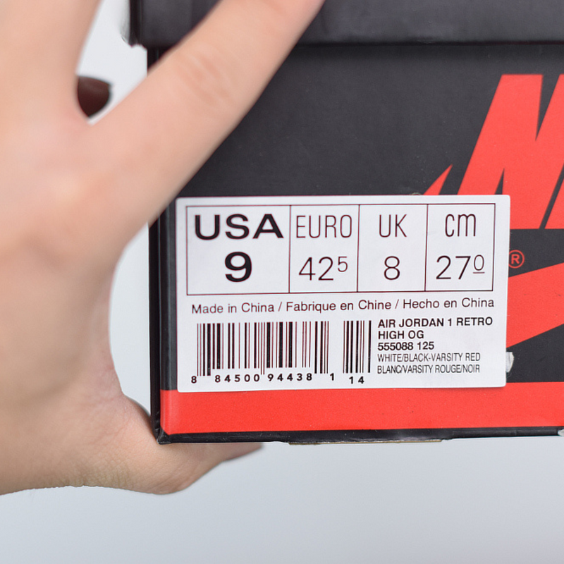 Nike Air Jordan 1 Retro High OG "Black Toe"(2016)