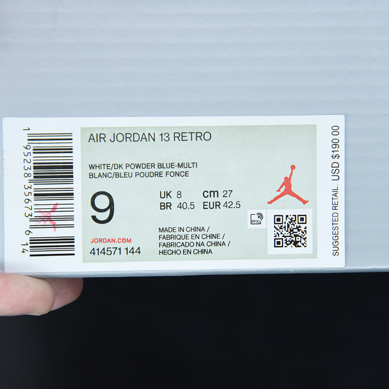 Nike Air Jordan 13 Retro "Obsidian Powder Blue White"
