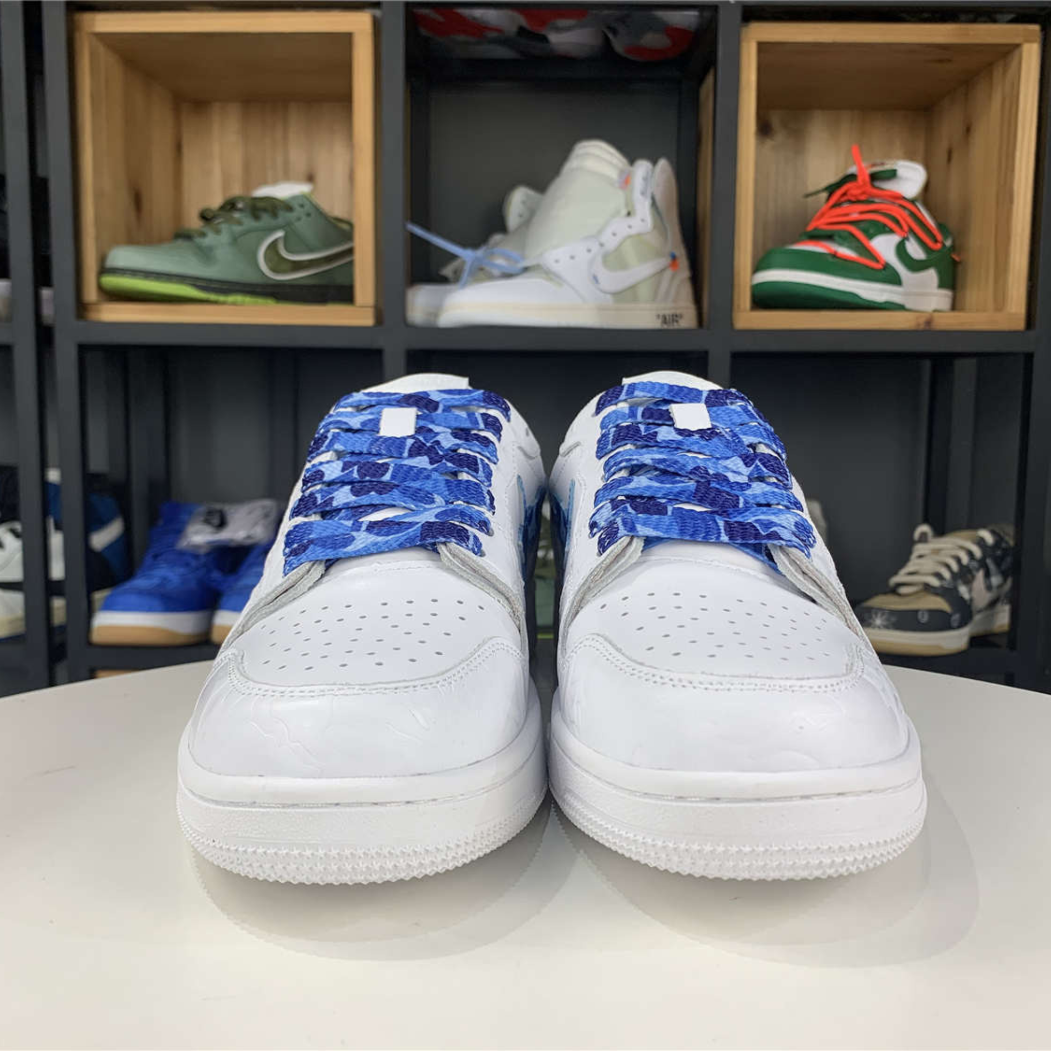 A Bathing Ape Bape Sta Low "White ABC Camo Blue"