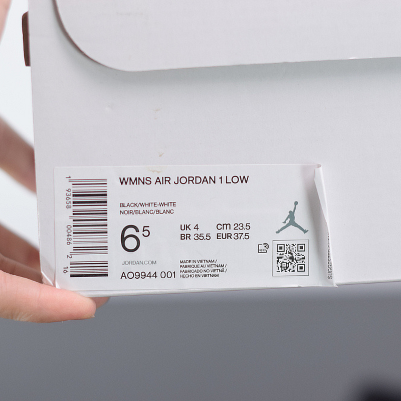 WMNS Nike Air Jordan 1 Low "White/Black"