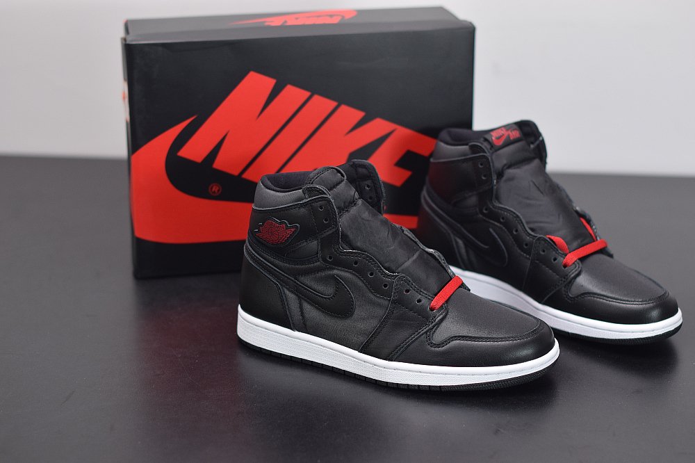 Nike Air Jordan 1 Retro High "Black Satin Gym Red"